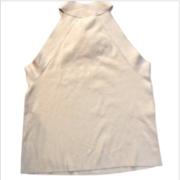 INC Cream Ribbed Top 1x - Picture 2 of 3